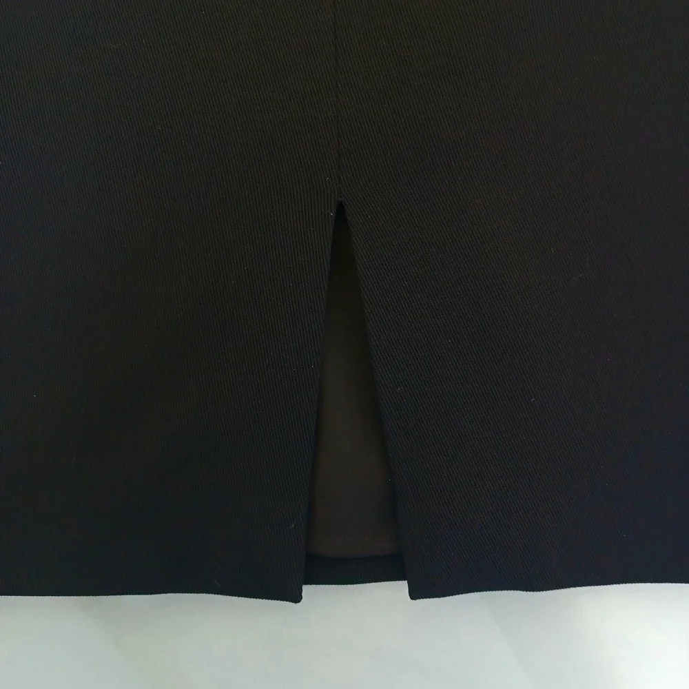 Armani Collezioni Black Tailored Pencil Skirt Size 4 Professional Lined 40